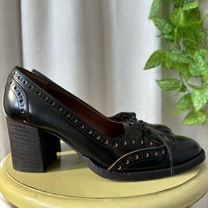 Junya Watanabe Brown and Tan Heels with Chunky Block Heel